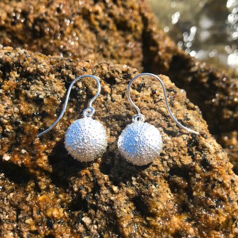 Mornington Sea Glass Sea Urchin Earrings (1)
